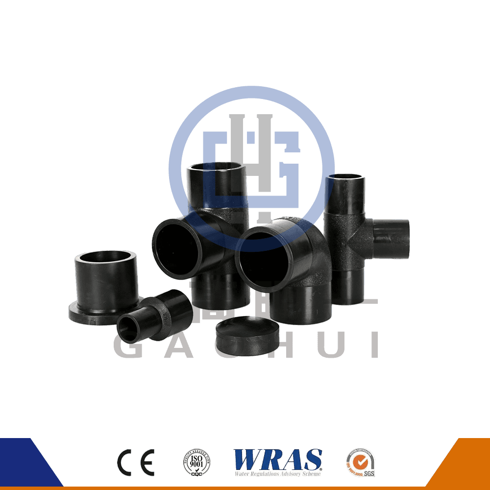 Raccordi di tubi di polietilene PE piega per gomito 45 ° per acqua fredda e drenaggio